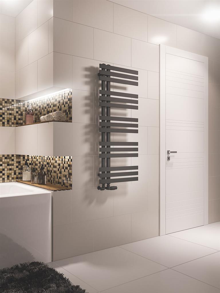 Eastbrook Hurley handdoekradiator 50x120 cm 600W Mat Antraciet