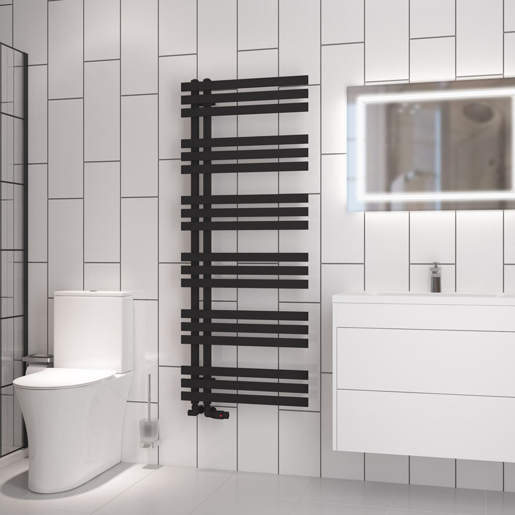 Eastbrook Hurley handdoekradiator 60x150 cm 750W Mat Zwart