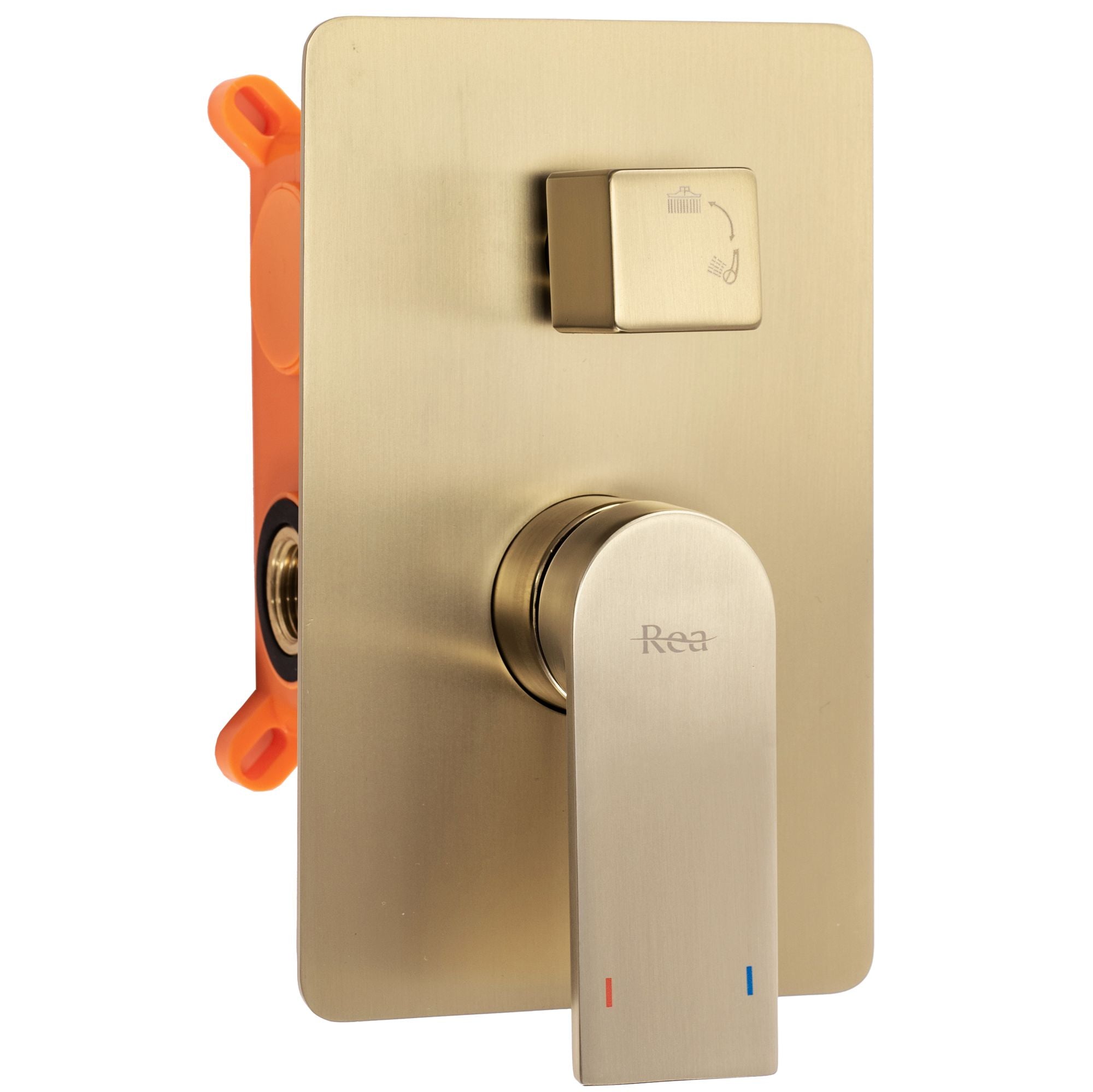 Inbouw Regendoucheset REA Verso Geborsteld Goud + Box