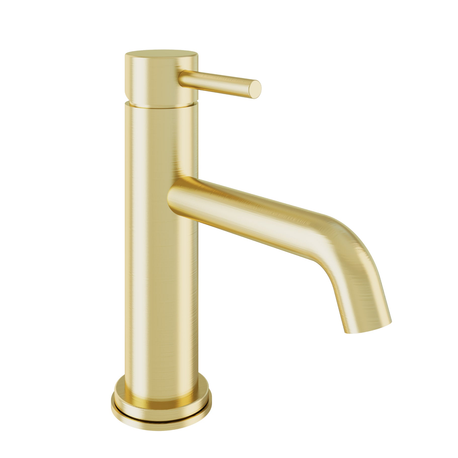 Eastbrook Meriden Mini Wastafelkraan Met Afvoerplug Geborsteld Messing