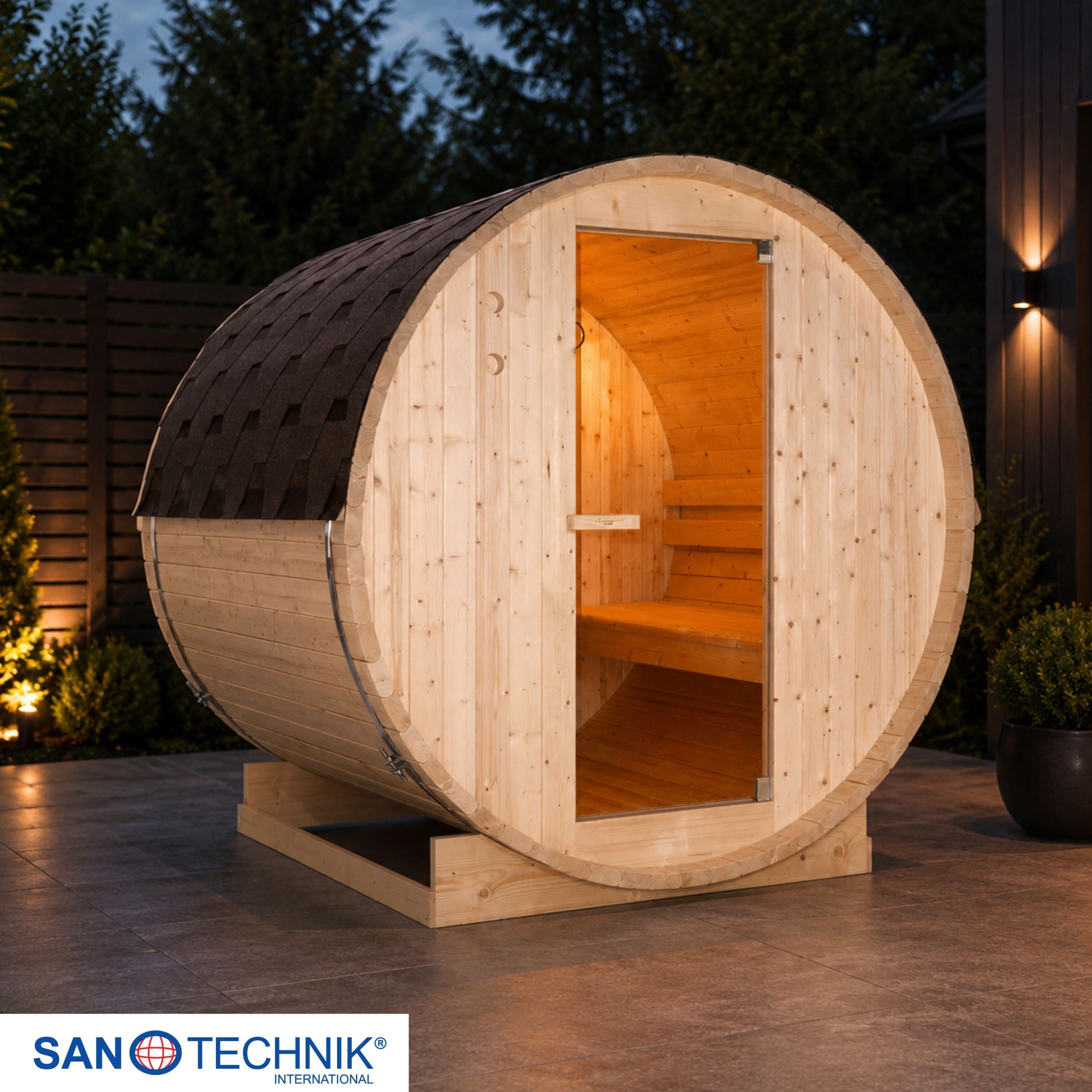 Sanotechnik Tromsö L Buitensauna voor 4 personen 190x180x190 cm