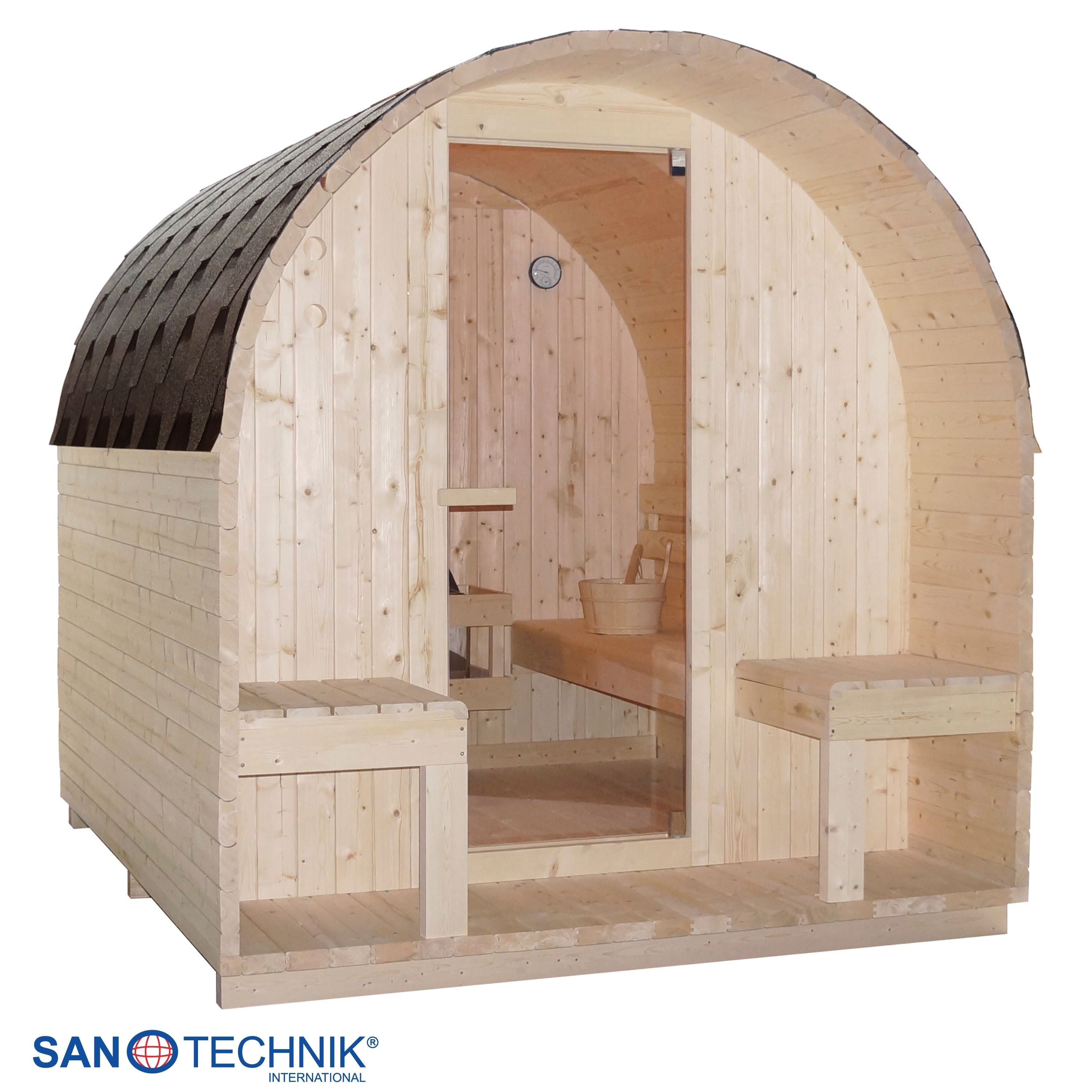 Sanotechnik Island XL Buitensauna voor 4 personen 190x220x200 cm