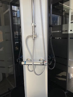 Complete douchecabine met thermostatische kraan Luzi Thermo kitvrij 80x80 / 90x90