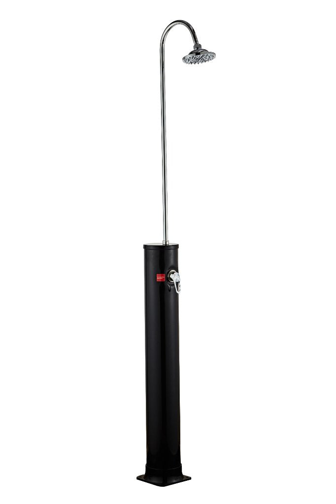 Sanotechnik Solar Buitendouche Gebogen Zwart 20L - Compact Design met Voetdouche
