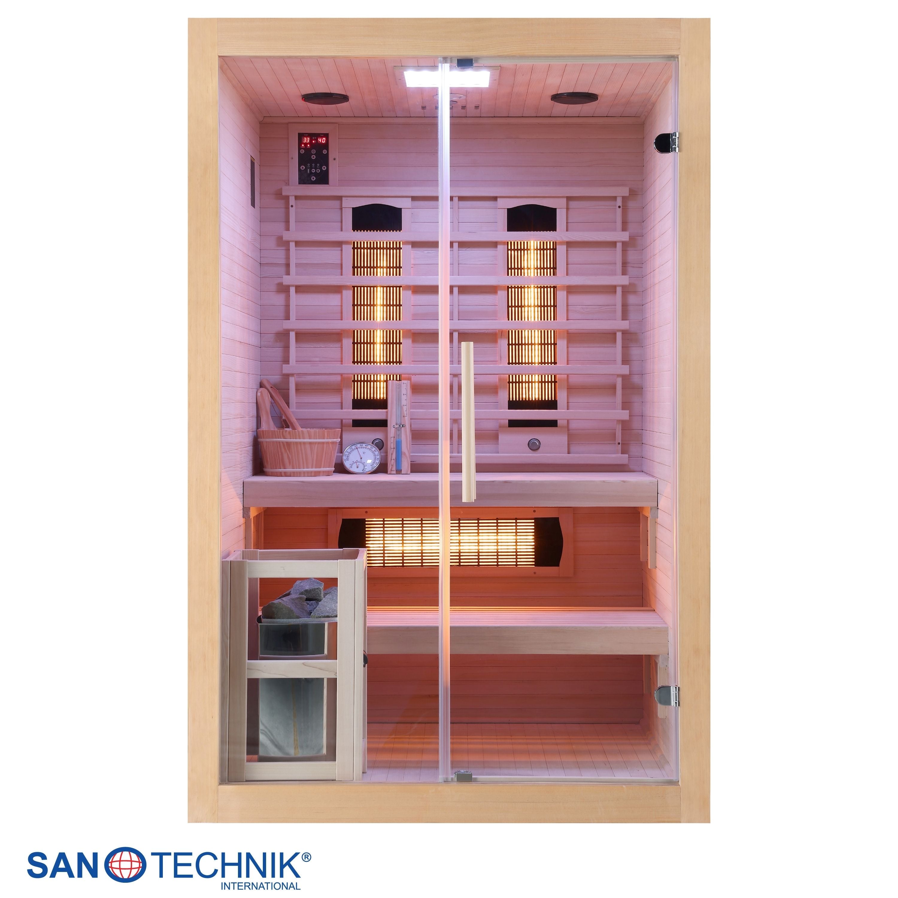 Sanotechnik Twin Combi Combi Sauna voor 2 personen 130x120x200 cm
