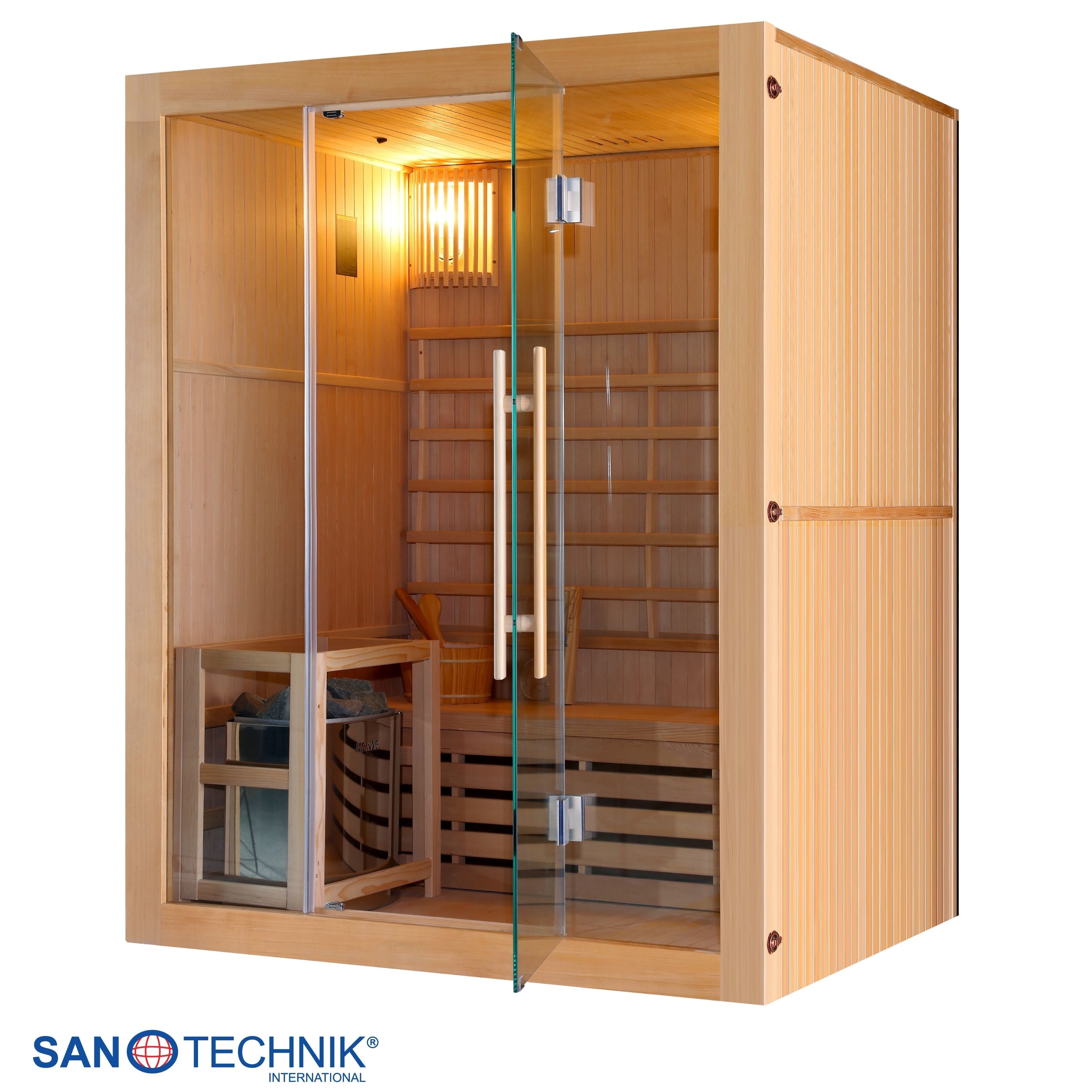 Sanotechnik Riga Finse Sauna voor 3 personen 150x120x190 cm