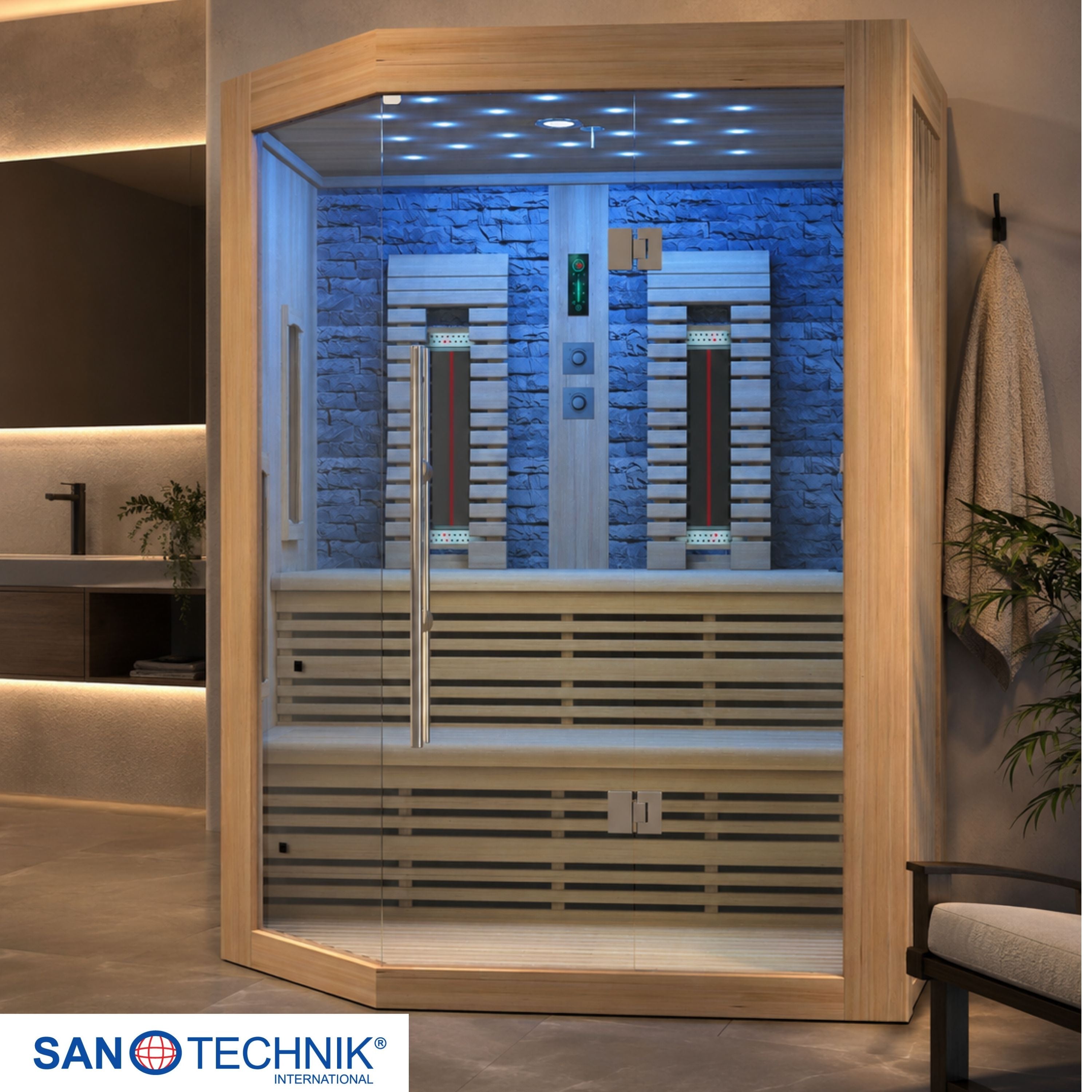 Sanotechnik Kiruna Infraroodcabine voor 4 personen 160x160x210 cm