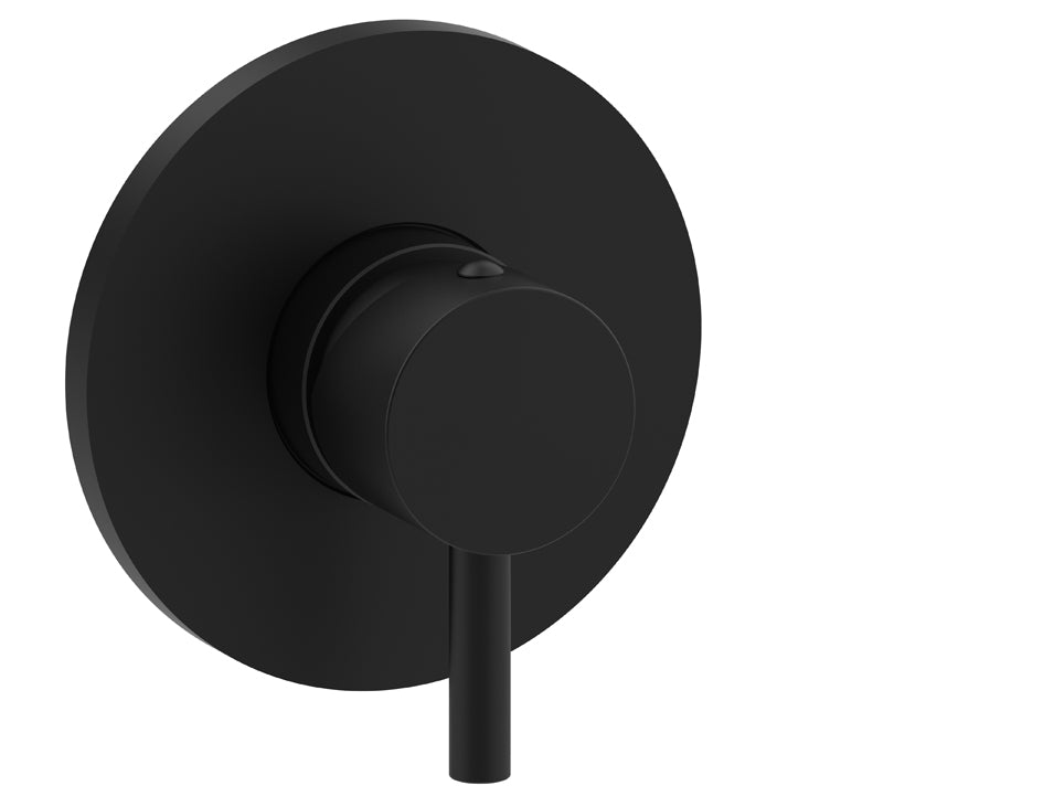 Paffoni Light Inbouw Douchekraan 1-weg Met Luxe Rozet Ø 110 mm Mat Zwart