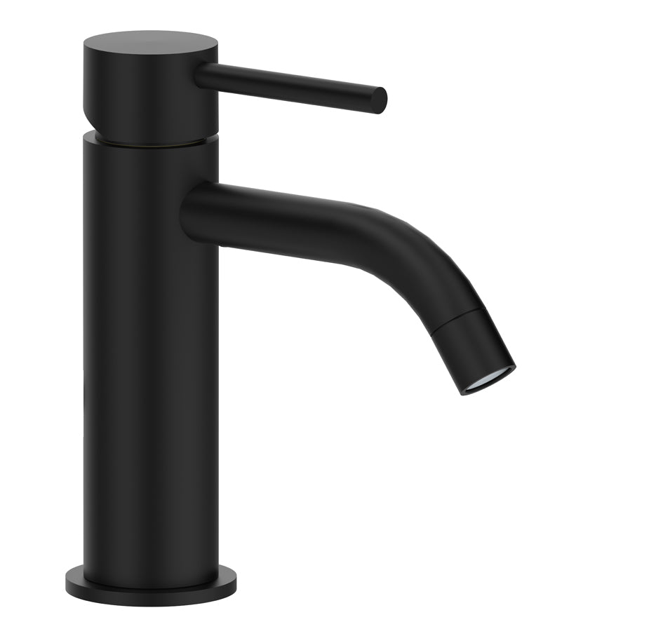 Paffoni Light Wastafelkraan Met Clic-Clac Afvoerplug Mat Zwart