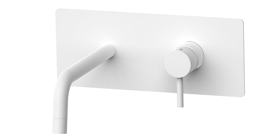 Paffoni Light Inbouw Wastafelkraan Met Uitloop 178 mm Mat Wit