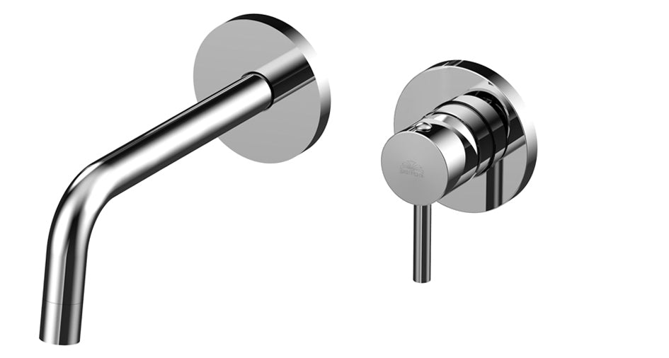 Paffoni Light Inbouw Wastafelkraan Met Uitloop 178 mm en 2 Rosetten Ø 70 mm Chroom