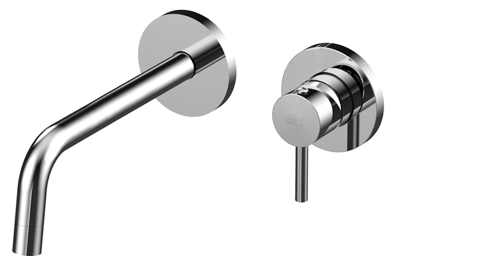 Paffoni Light Inbouw Wastafelkraan Met Uitloop 248 mm en 2 Rosetten Ø 70 mm Chroom