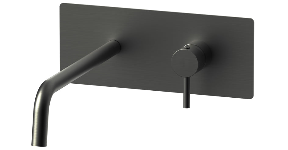 Paffoni Light Inbouw Wastafelkraan Met Uitloop 248 mm Geborsteld Zwart Nikkel