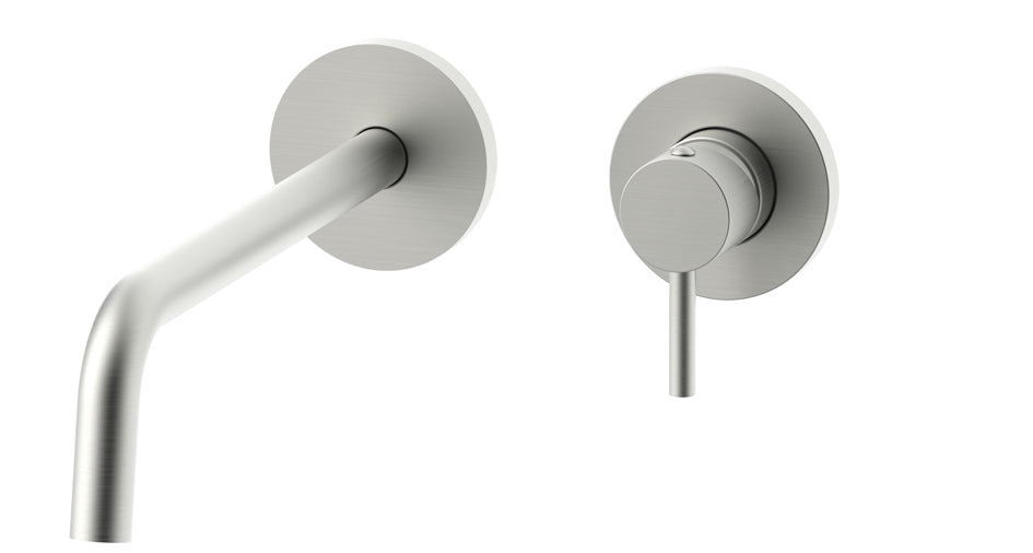 Paffoni Light Inbouw Wastafelkraan Met Uitloop 248 mm en 2 Rosetten Ø 70 mm RVS