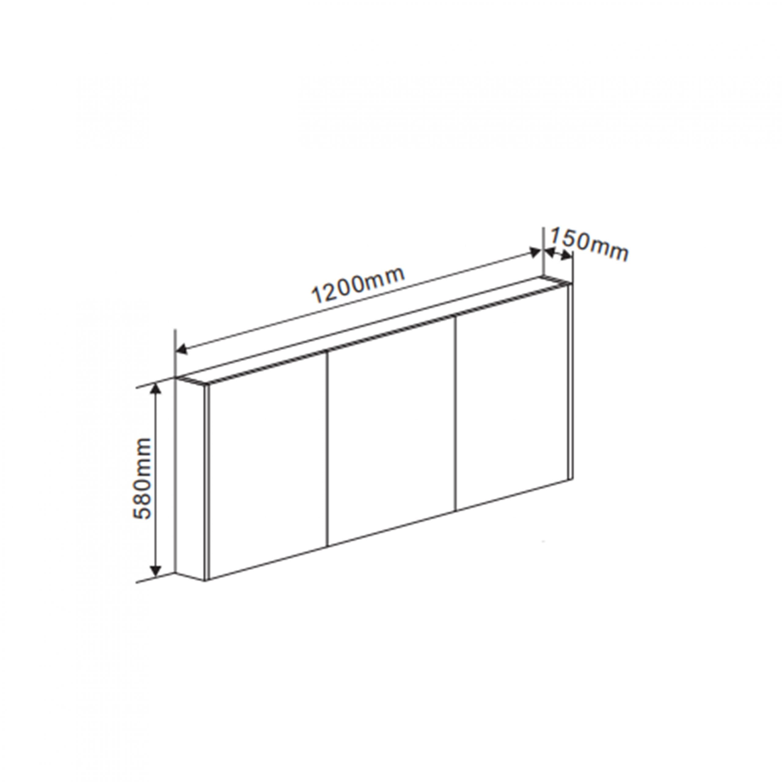 Spiegelkast Leeds 120cm Eiken