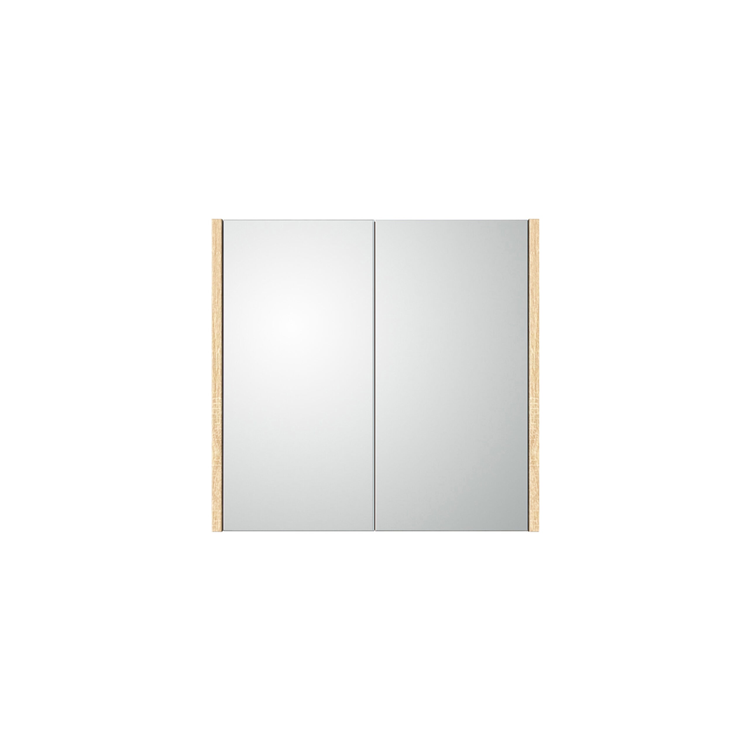 Spiegelkast Fabriecio Leeds Natural Oak 60 cm Neutraal — met spiegeldeuren en bergruimte