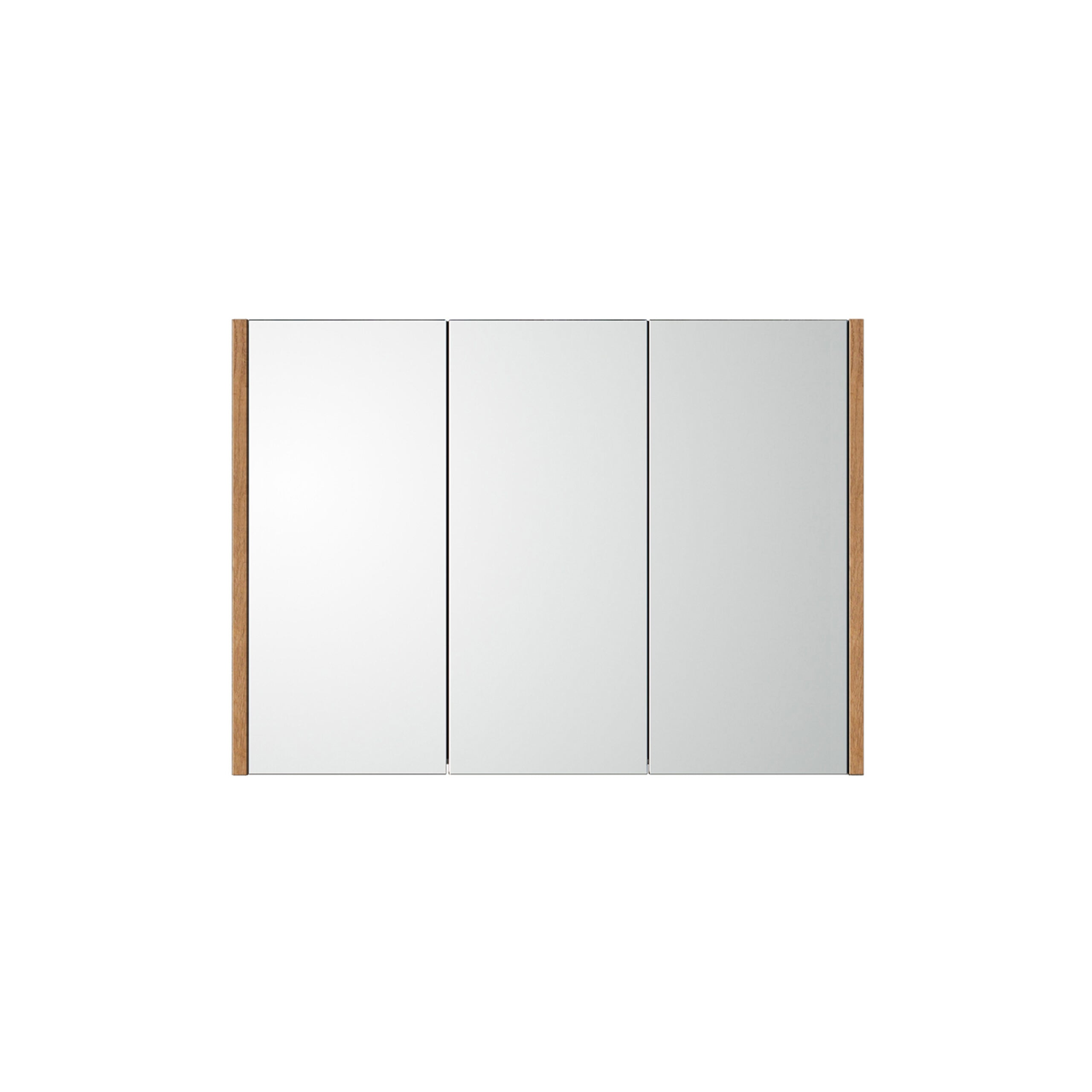 Spiegelkast Fabriecio Leeds Opbergruimte 80 cm Eiken — met spiegeldeuren en bergruimte