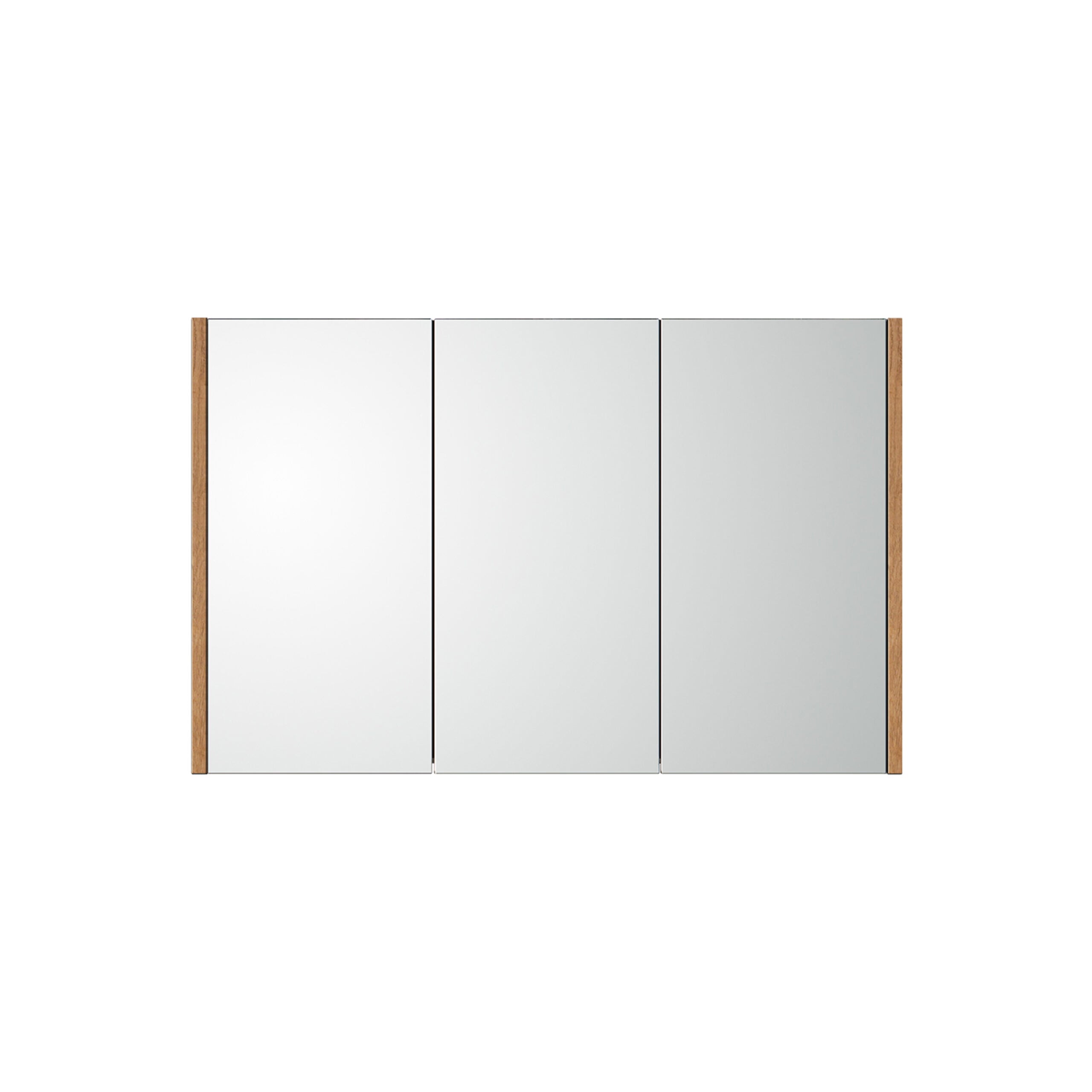 Spiegelkast Fabriecio Leeds Opbergruimte 90 cm Eiken — met spiegeldeuren en bergruimte