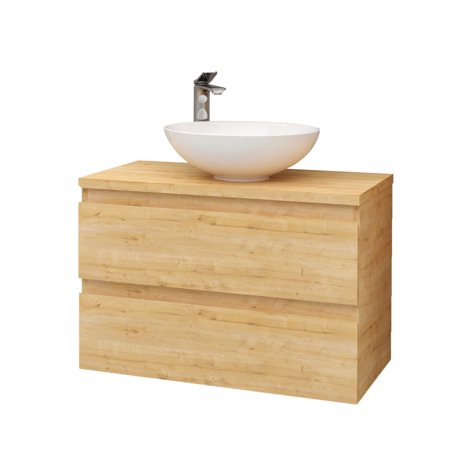 Badmeubel Wastafelkast Sally 80 x 45 2 softclose laden zonder greep