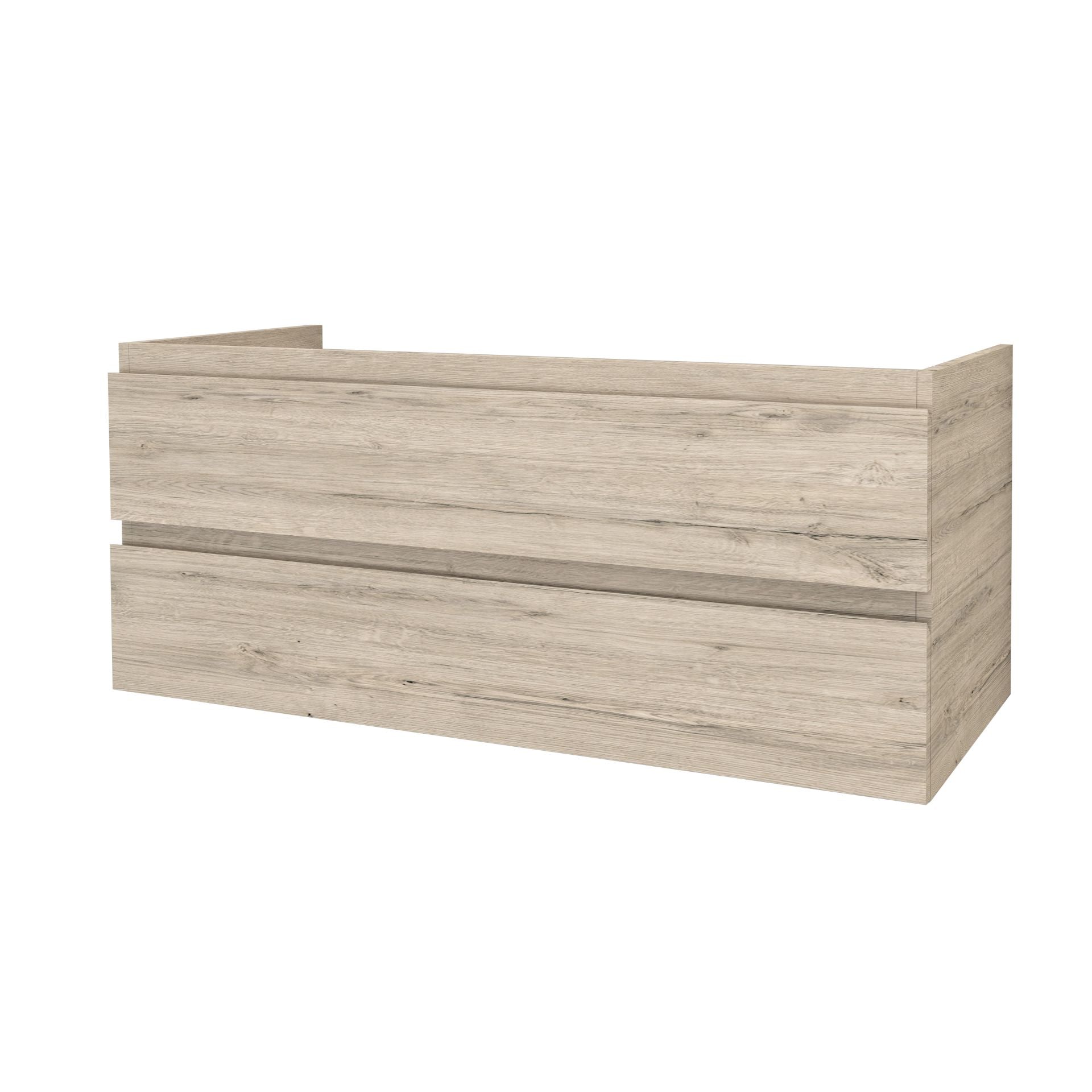 Badmeubel Wastafelkast Sally 120 x 45 2 softclose laden zonder greep