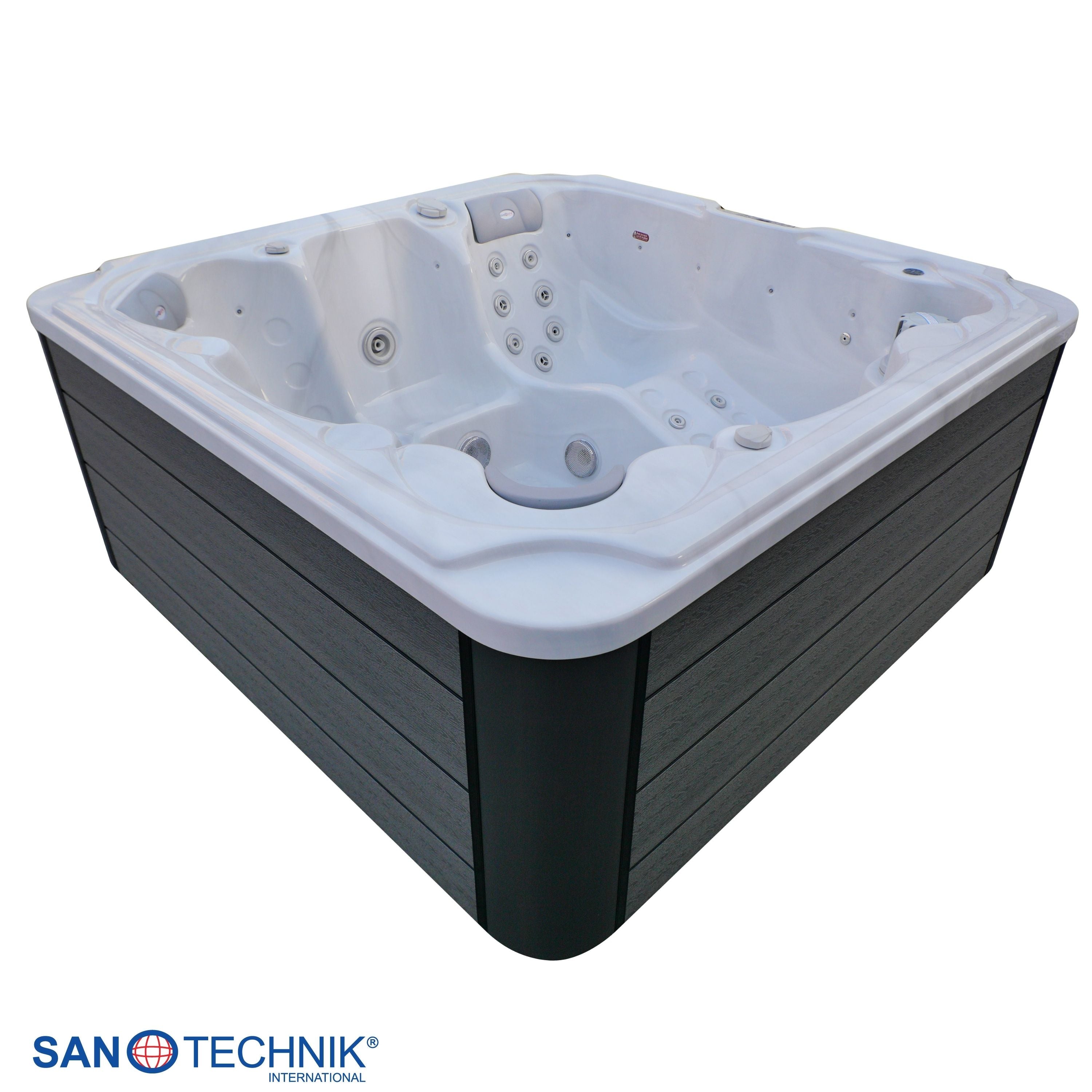 Sanotechnik Oasis Maxi Outdoor Whirlpool Wit 210x210x95 cm