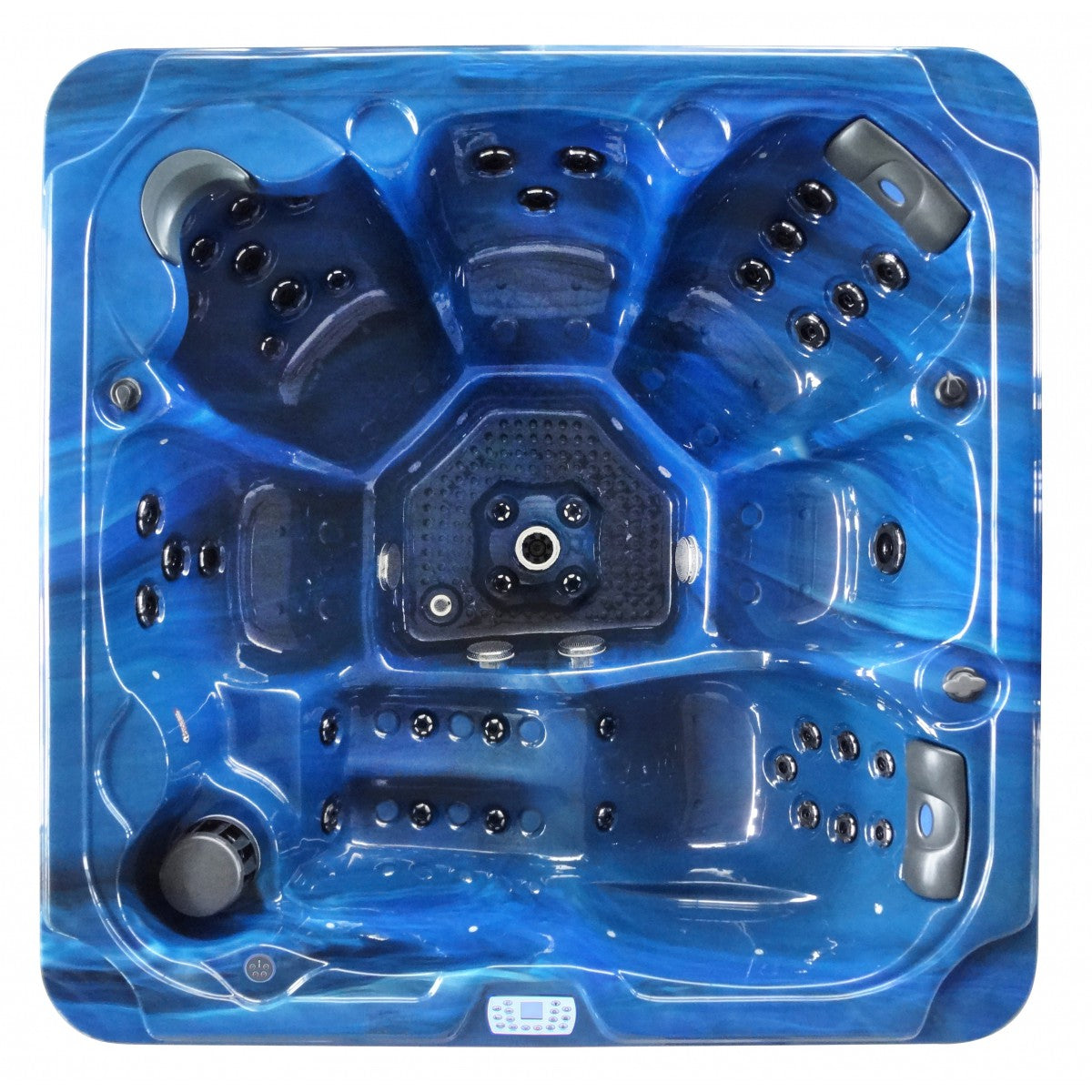 Sanotechnik Oasis Maxi Outdoor Whirlpool Blau 210x210x95 cm