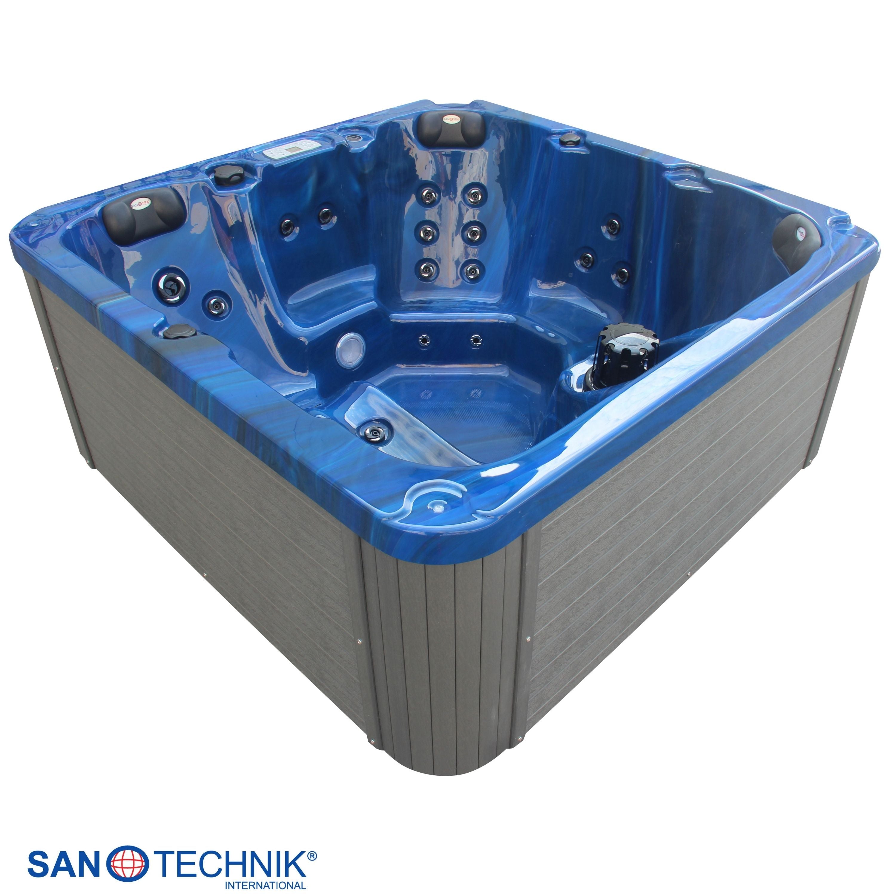 Sanotechnik Palma Outdoor Whirlpool Blau 190x190x85 cm