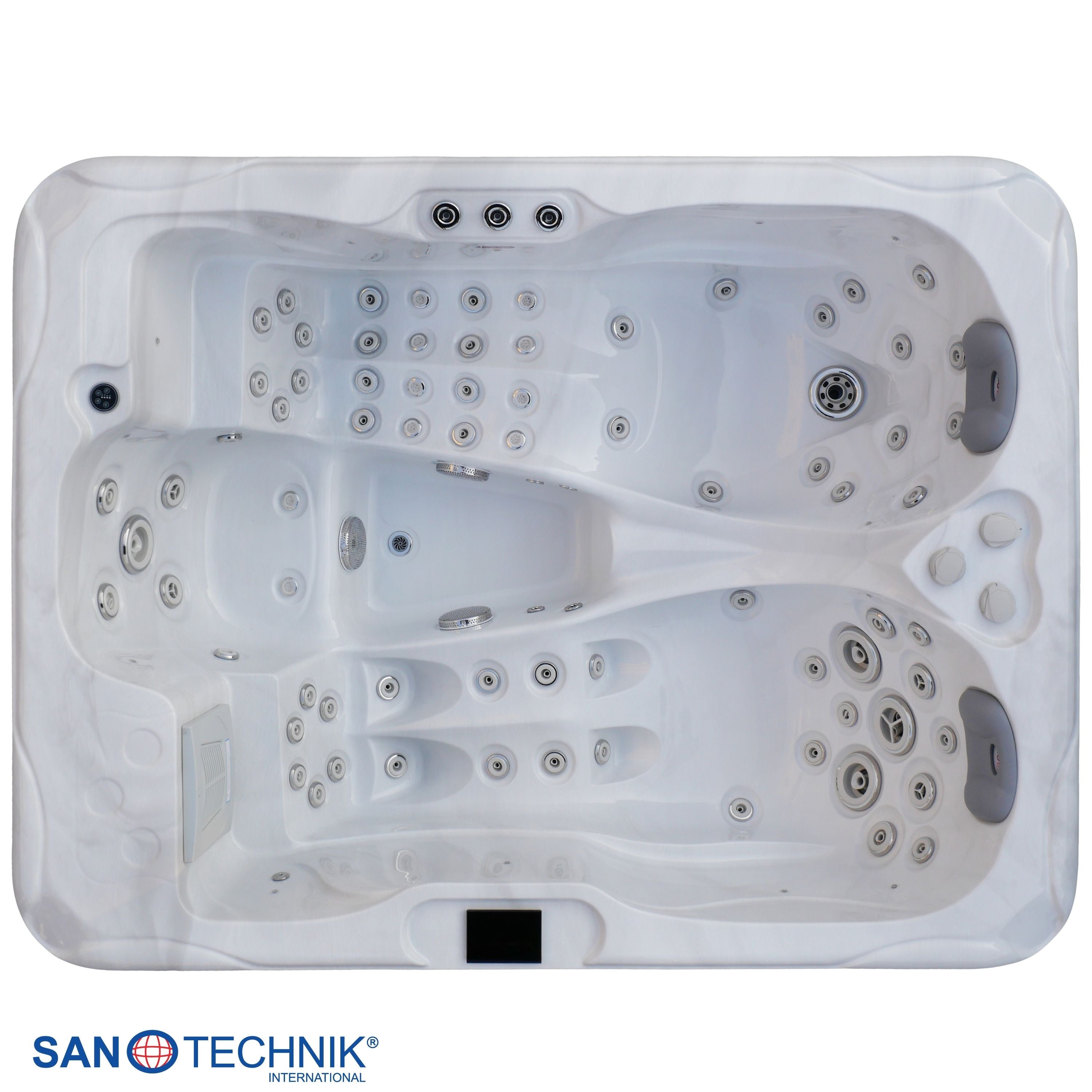 Sanotechnik Mauritsius Outdoor Whirlpool Wit 210x160x90 cm