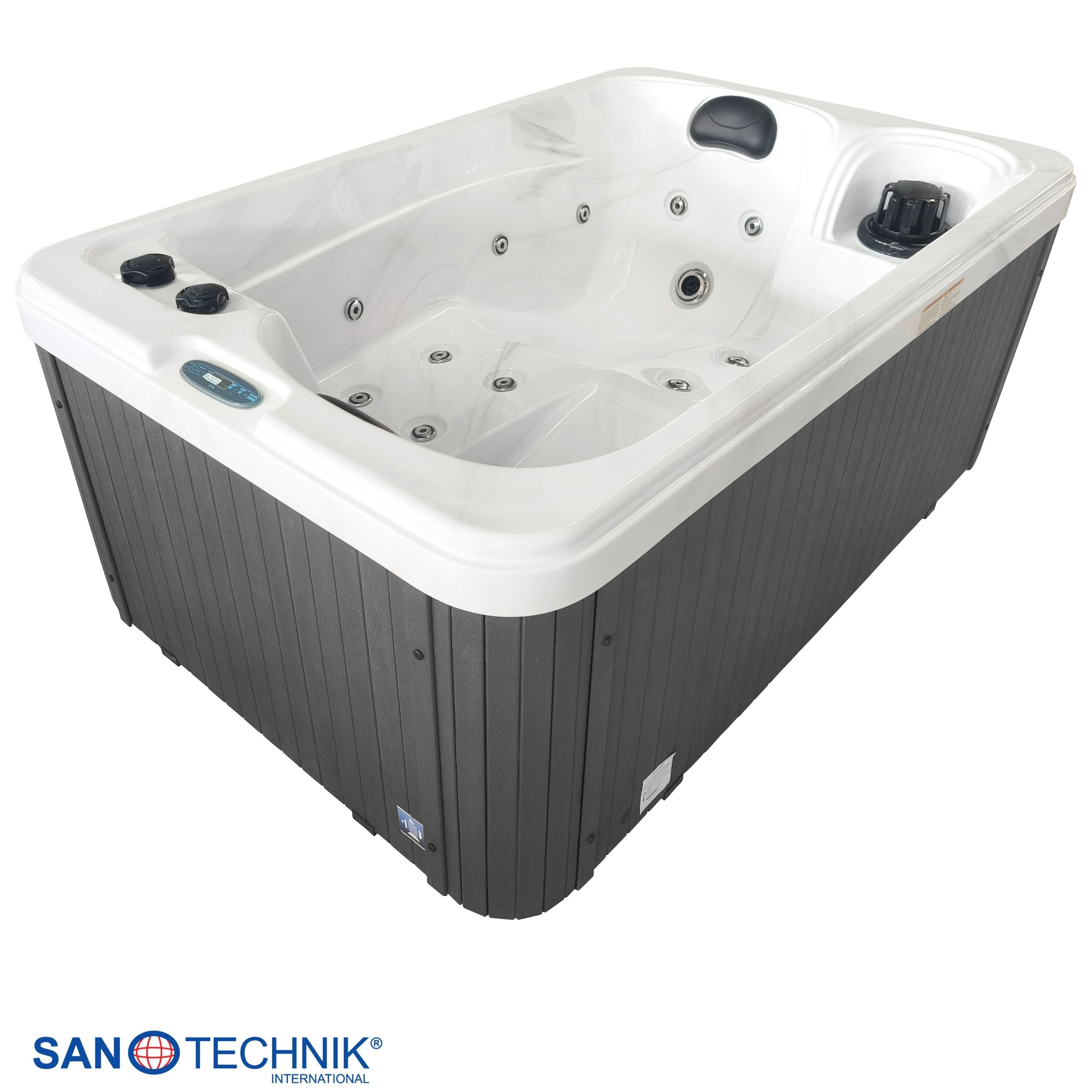 Sanotechnik Split Outdoor Whirlpool Wit Marmer 175x115x70 cm