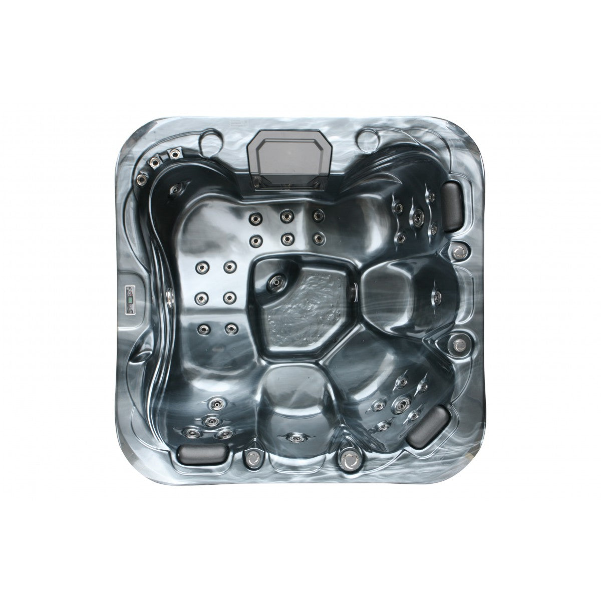 Sanotechnik Outdoorpool Tahiti +ad +st Pearl Shadow 200X200X88 cm Outdoor Whirlpool Pearl Grau 200x200x90 cm