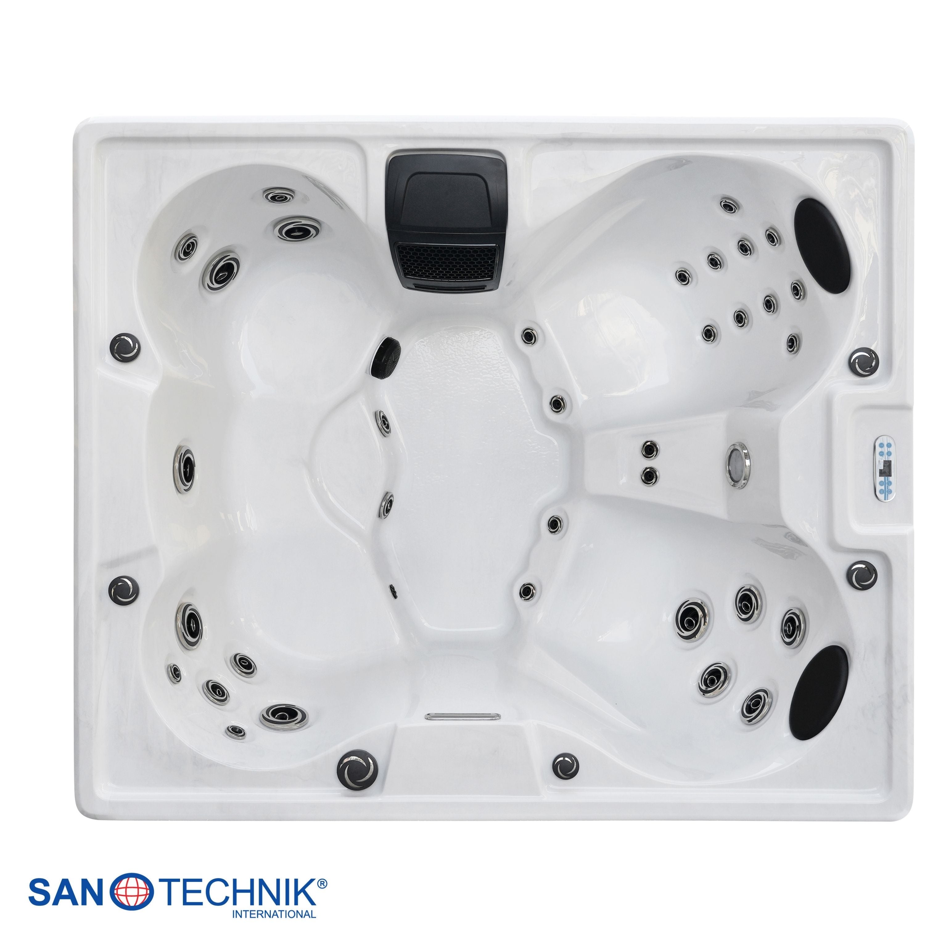 Sanotechnik Catania Outdoor Whirlpool Wit 210x180x80 cm