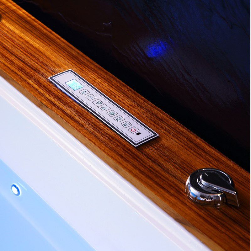 Detail van de kuipvorm van Whirlpoolbad Zefir met verwarming Wit 192 x 131 cm