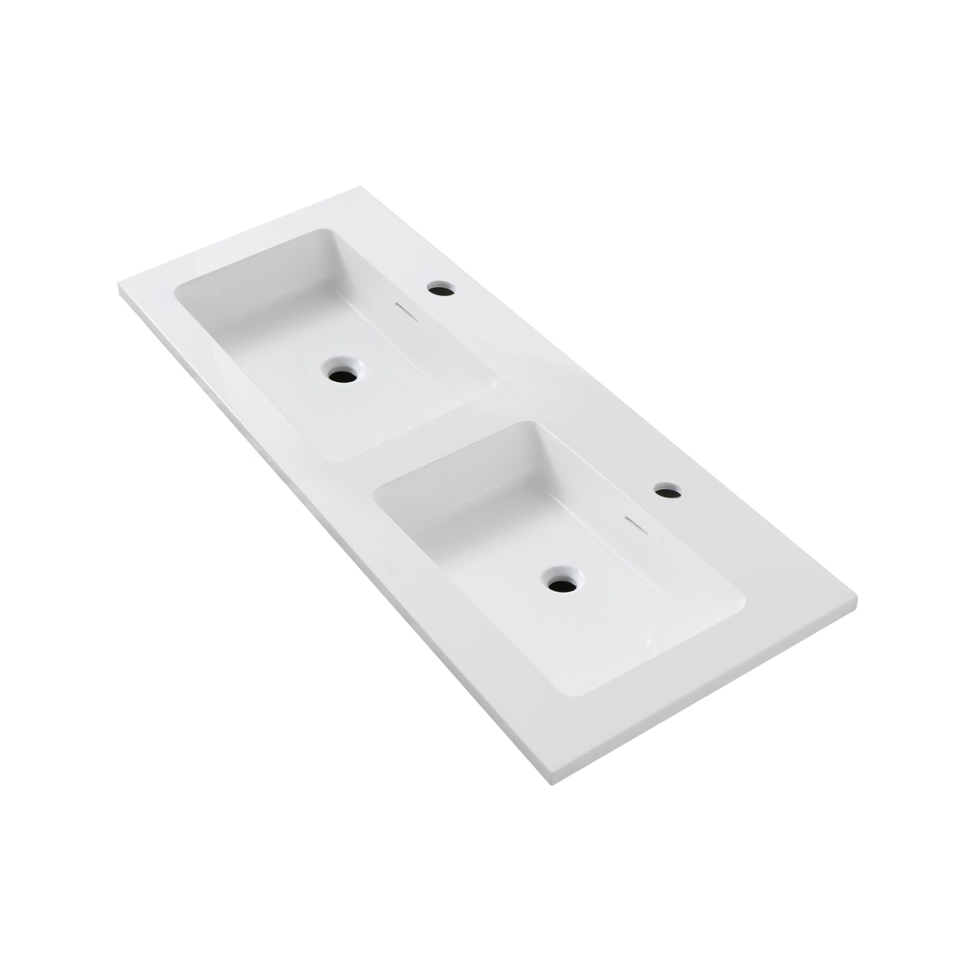Wonda Slim Dubbele Wastafel 120x52,5 cm – Mat Wit
