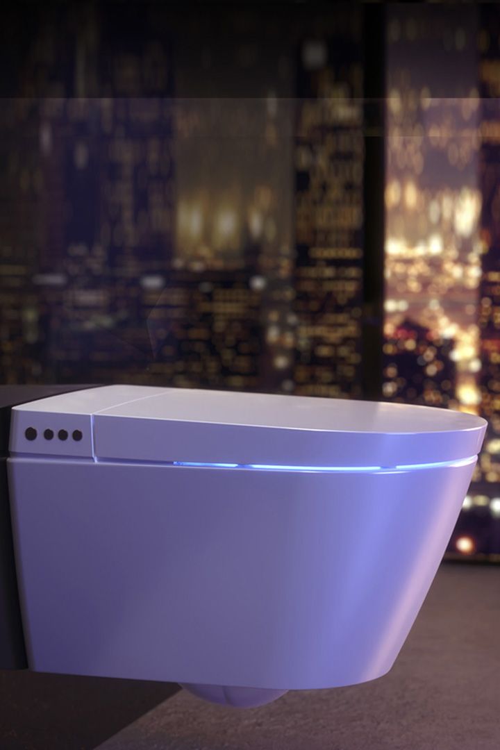 Wand Rimless Douche-WC Smart Bidet Met Geurafzuiging, Föhn En Zitting