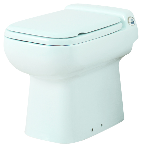 Sanibroyeur Sanicompact closetpot met fecaliënvermaler incl. wc bril