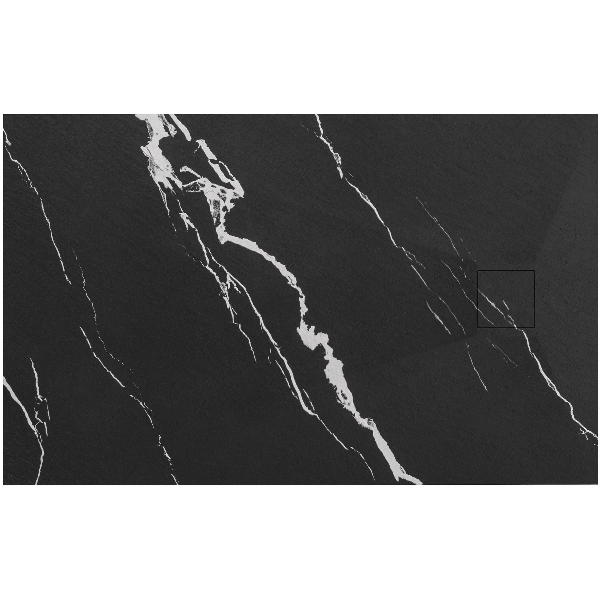 Douchebak Rea Magnum CARRARA Zwart 80 x 100