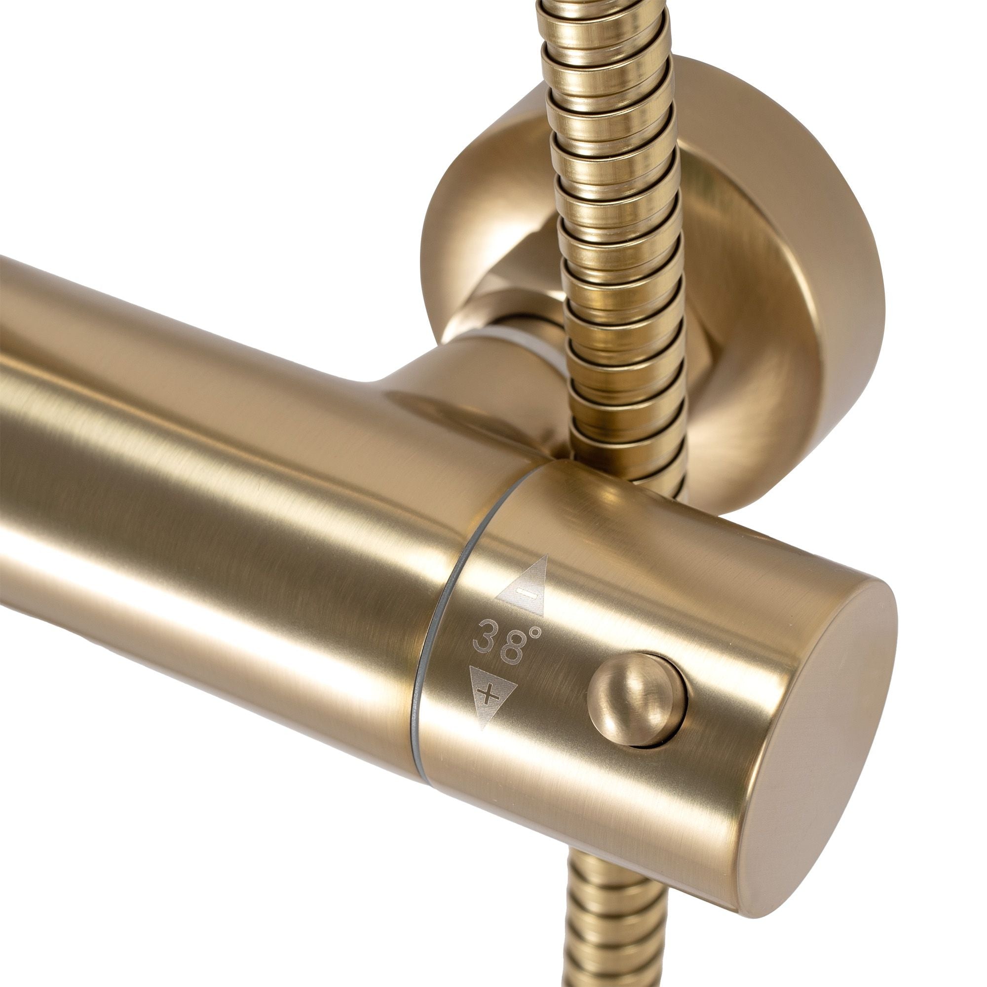 Doucheset REA Parot Geborsteld Goud met Thermostaat