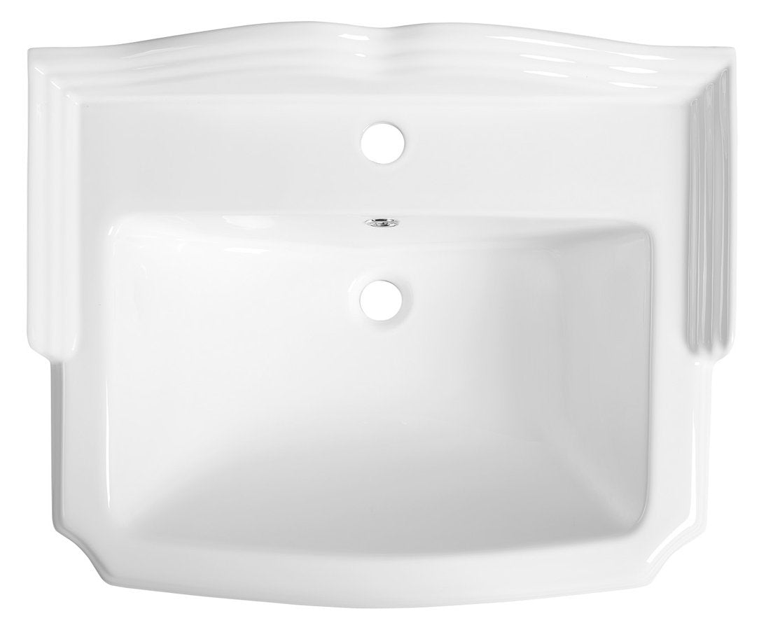 Aqualine ANTIK Retro Keramische Wastafel, 58x47 cm, wit