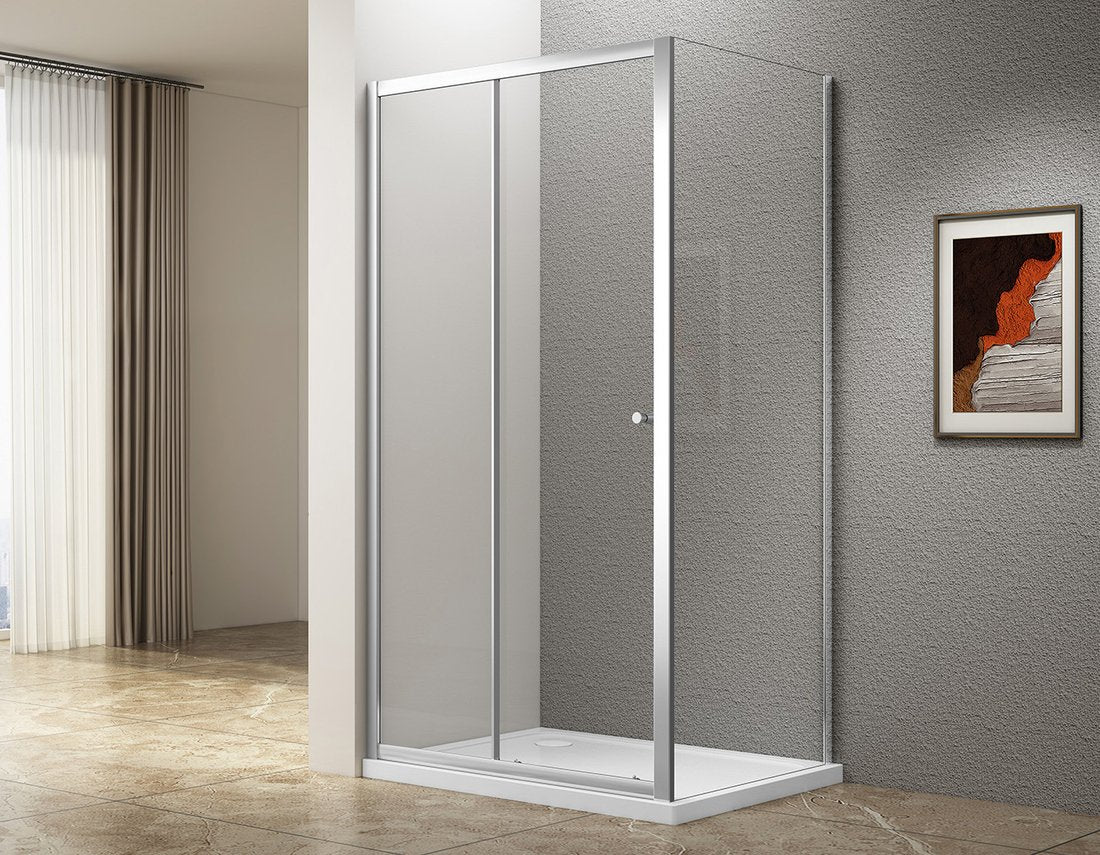 Ugga Douchecabine 100x80 cm Helder Glas Chroom profiel