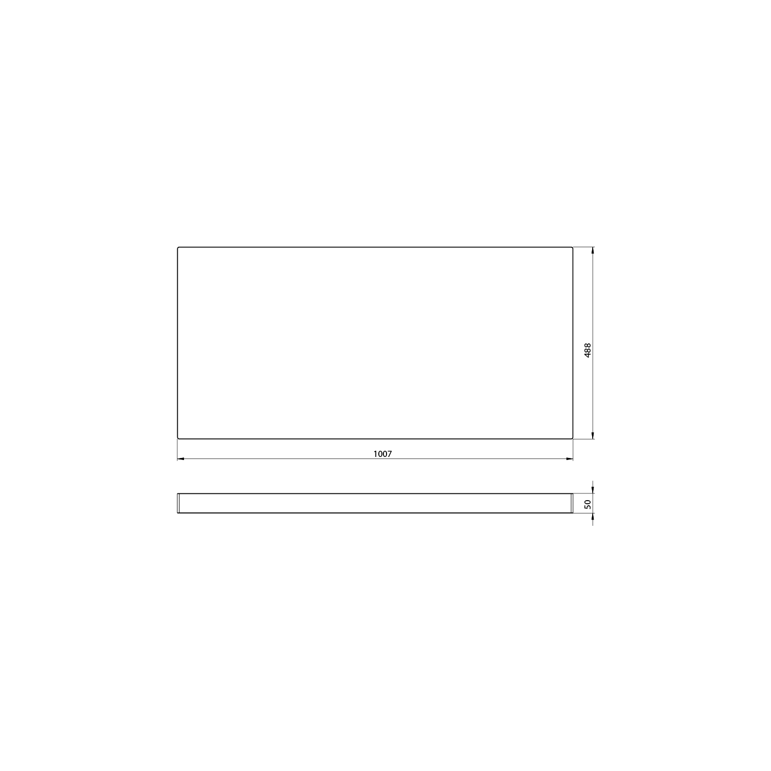 Sapho Topblad 100x50x5 Cm Dtd/hpl Laminate Bruin