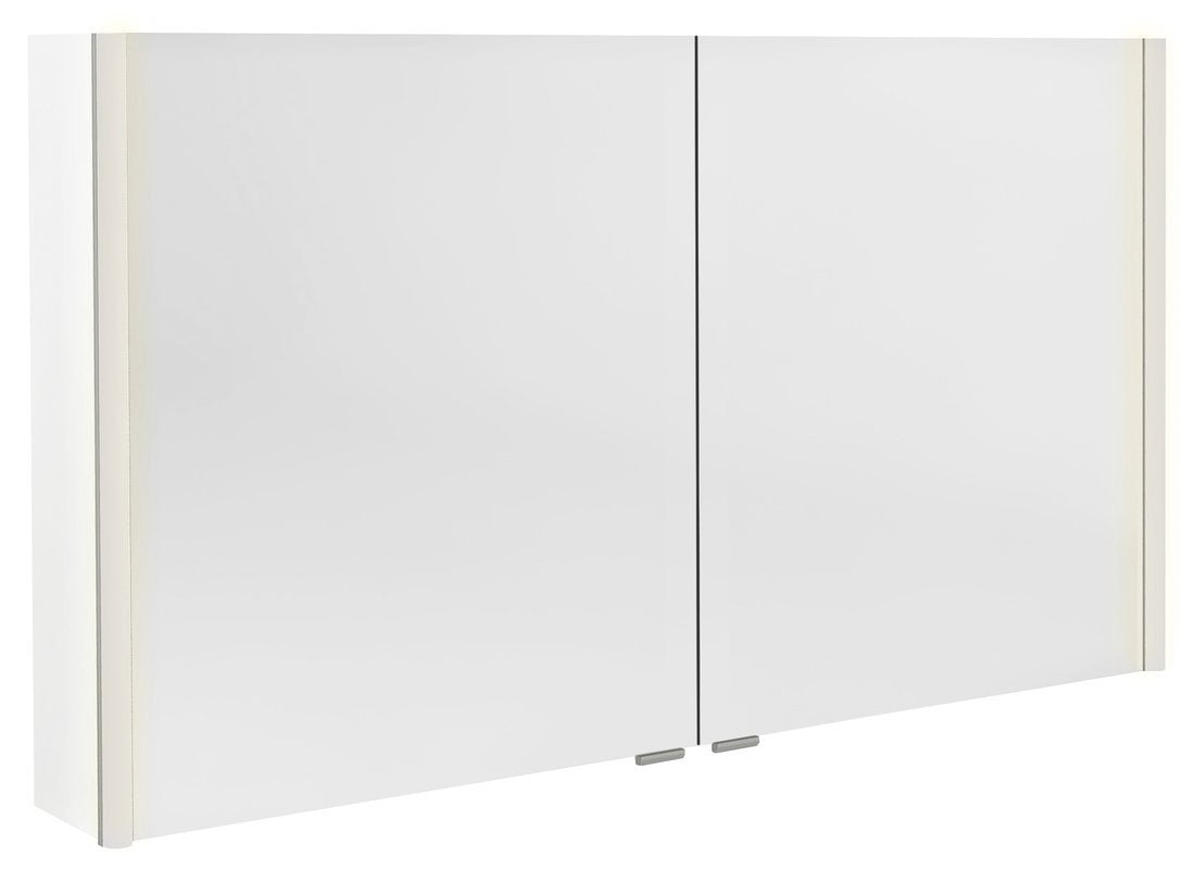 Spiegelkast Sapho Alix Deuren 126×70 cm Wit — met LED-verlichting