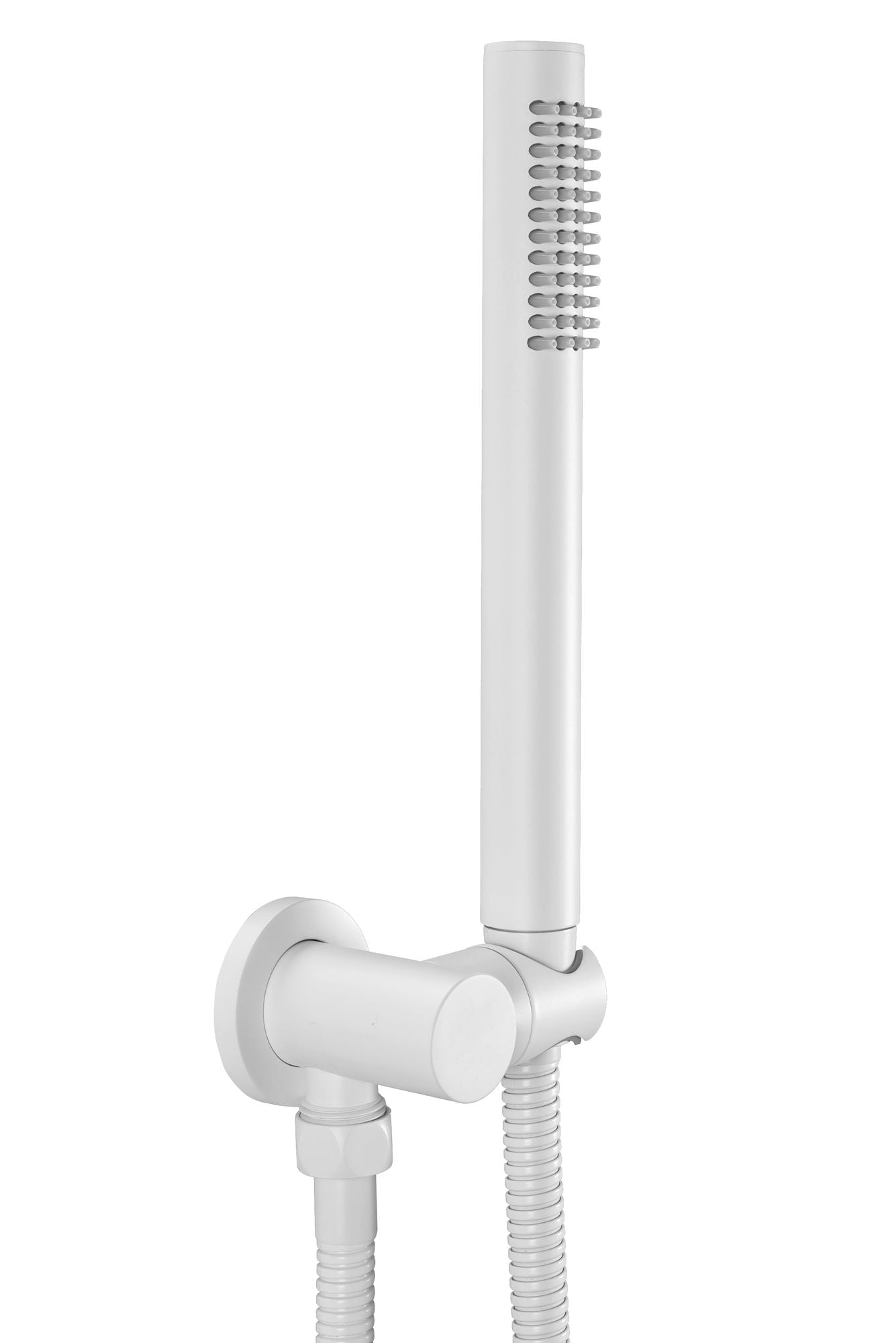 Rea Lungo Box inbouw doucheset Wit detail van hoofddouche en handdouche