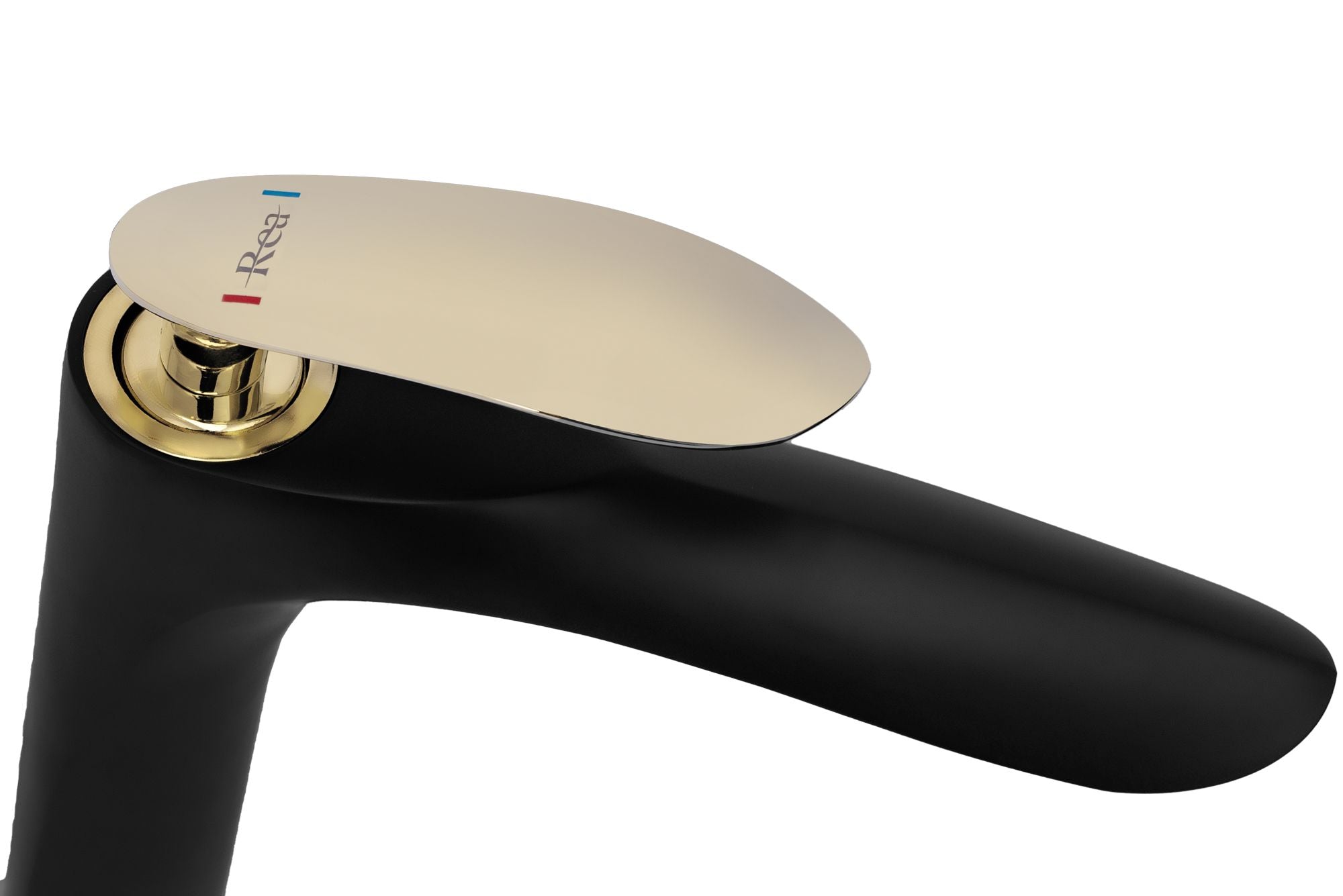 Wastafelkraan Rea Orbit Black Gold Low