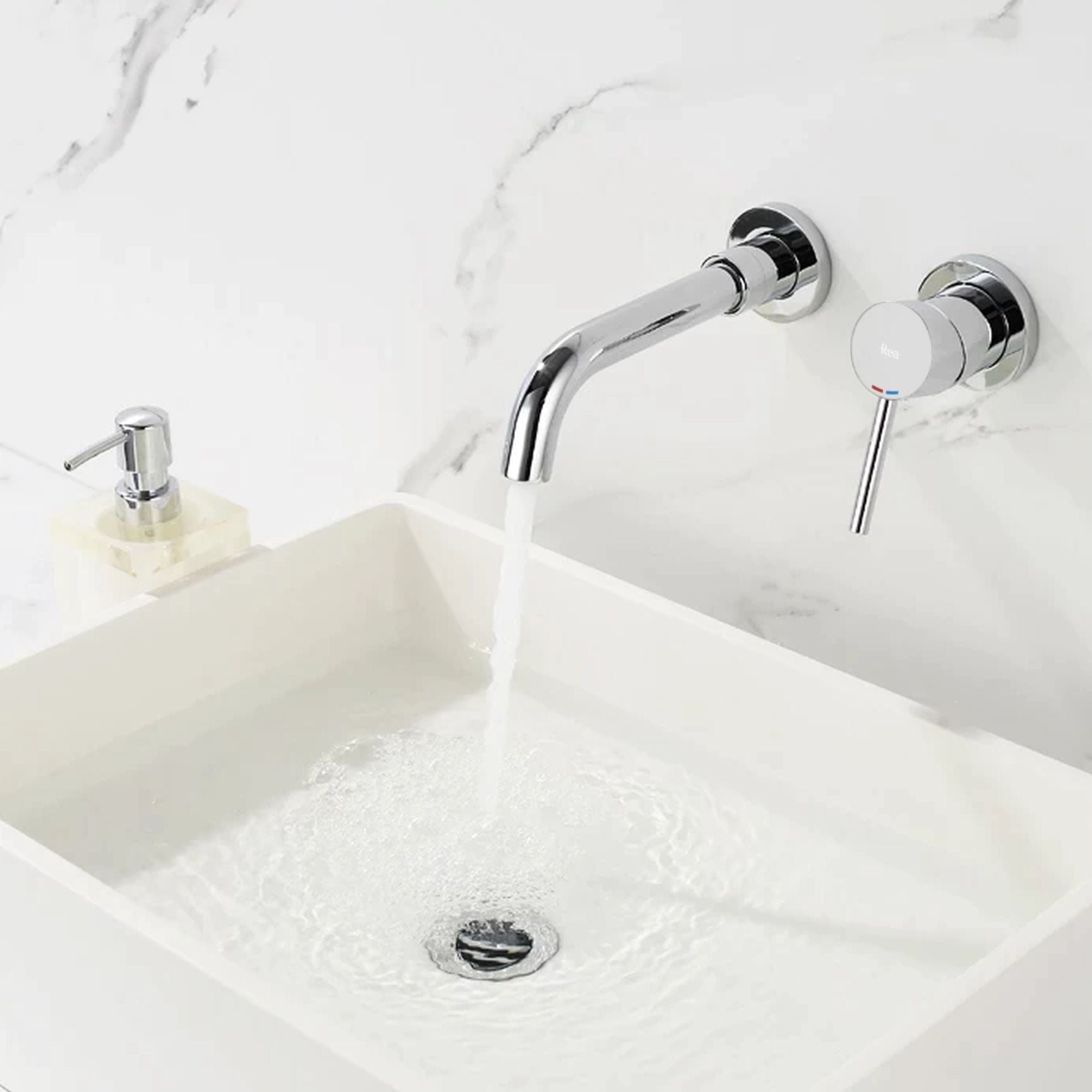 Inbouw wastafelkraan Rea Lungo Long Chrom + BOX