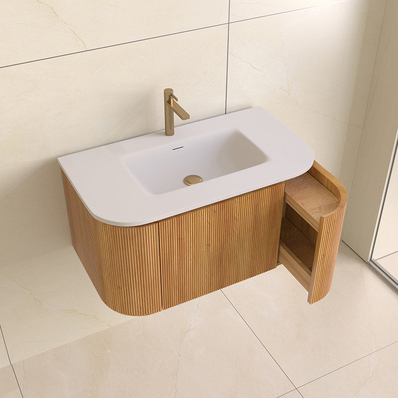 Badmeubel ribbelfront Eleganza 100x45,5 Acia Solid wastafel