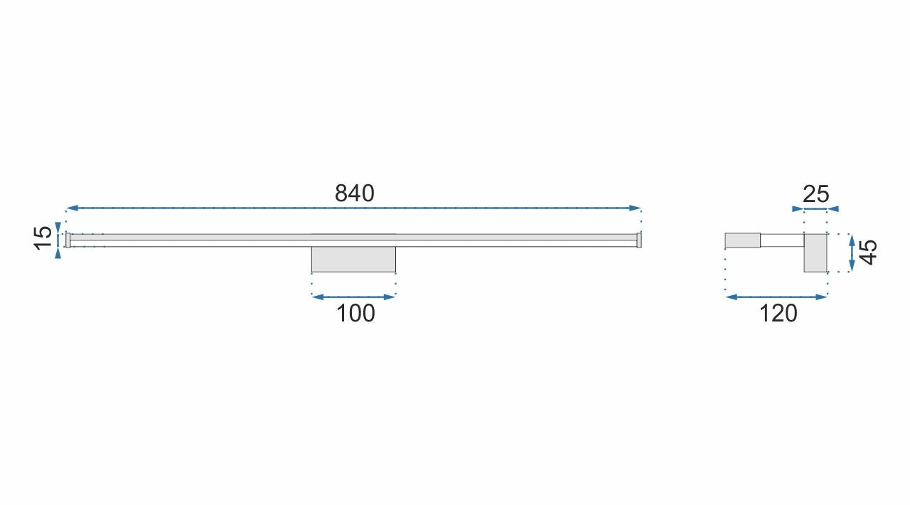 Voor Wandlamp Lampen Azure Led Spiegel 18W 90cm App371-1W Chom
