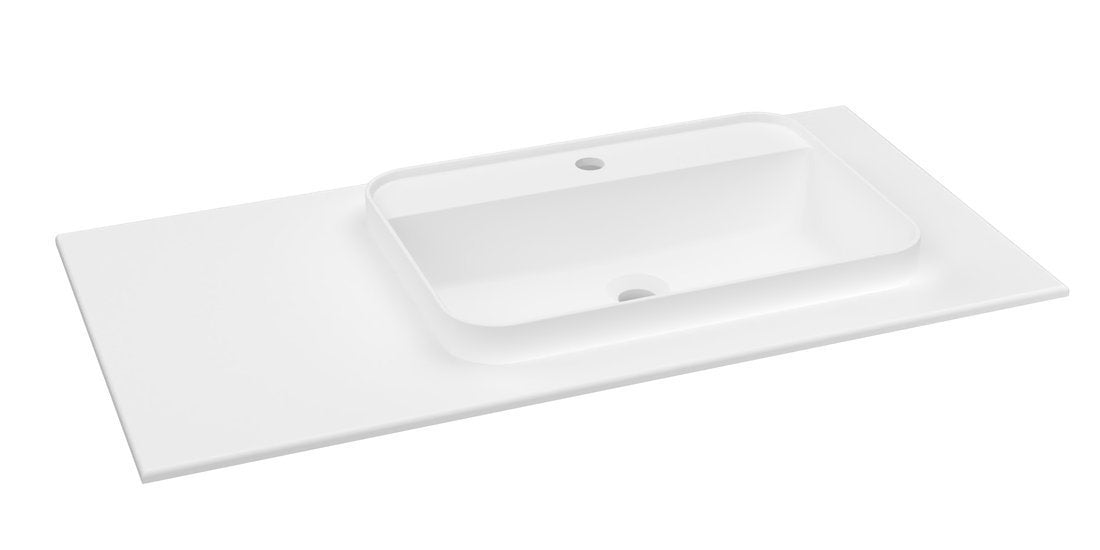 Sapho Meubelwastafel 100x50x15 Cm Solid Surface Wit Mat