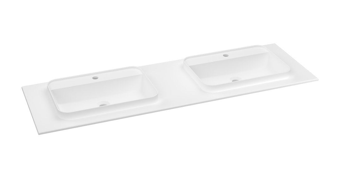 Sapho Meubelwastafel 160x50x15 Cm Solid Surface Wit Mat