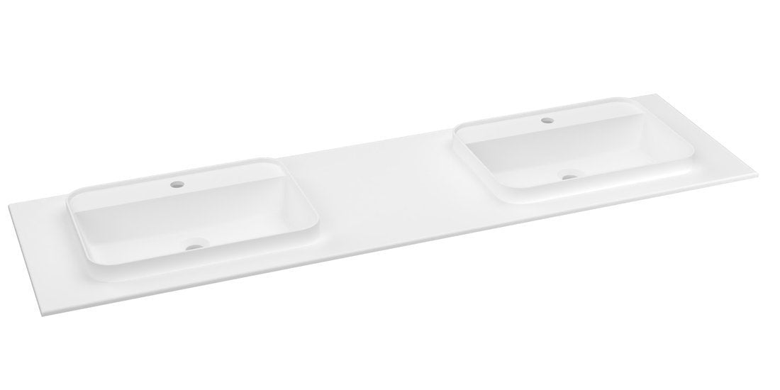 Sapho Meubelwastafel 180x50x15 Cm Solid Surface Wit Mat