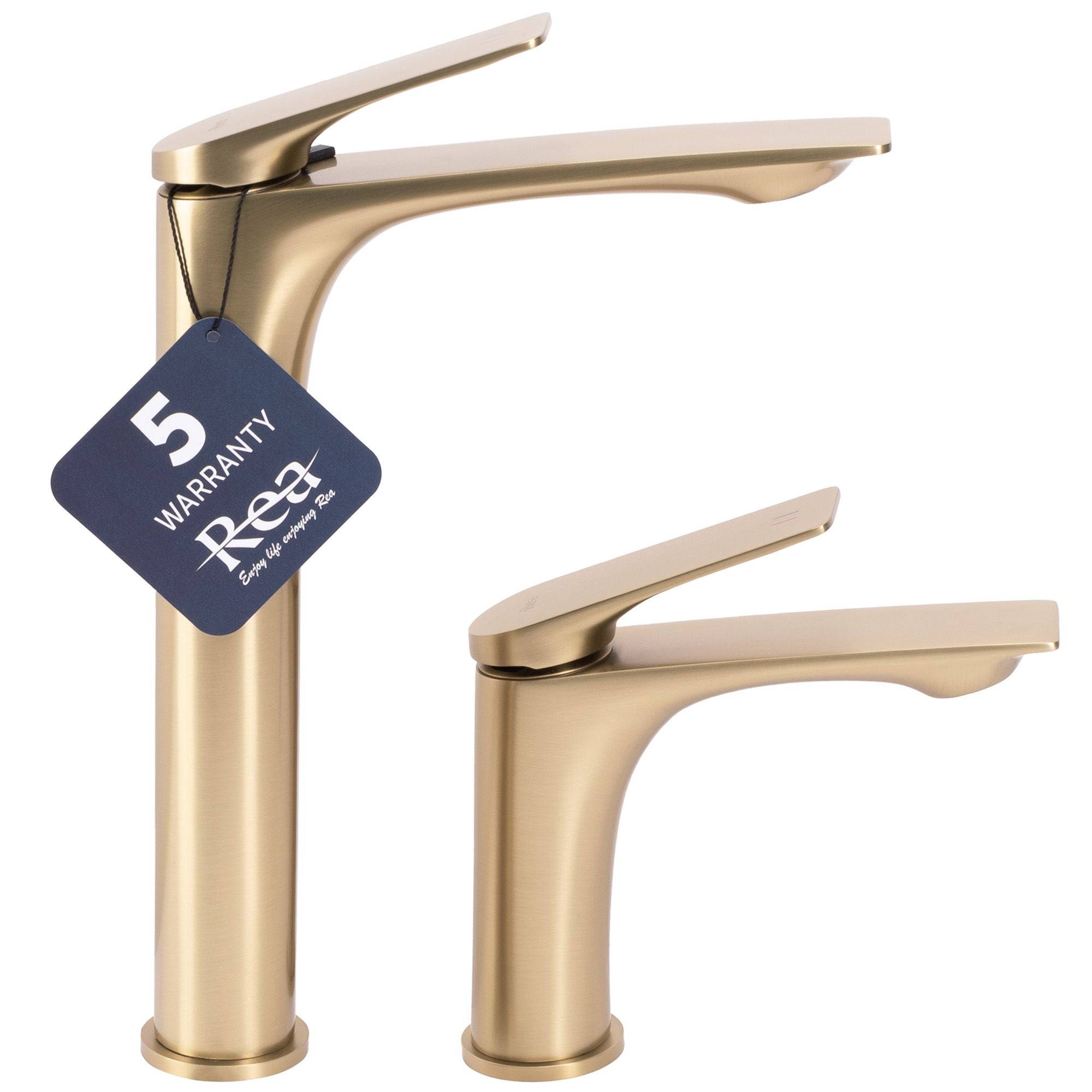 Wastafelkraan Rea Avalon Gold Brush High